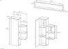 Diagrams showing dimensions of furniture components. Produktbild-Vorschau