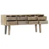 Sideboard 140×30×60 cm Massivholz Mango Produktbild-Vorschau 4
