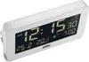 A white digital alarm clock with a black display showing the time, date, and temperature. Anteprima dell’immagine prodotto