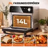 14L Heißluftfritteuse XXL, Minibackofen Umluft mit Produktbild-Vorschau 3