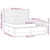 vidaXL Boxspringbett mit Matratze & LED Rosa 160x200 cm Produktbild-Vorschau 8
