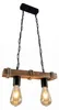 Pendelleuchte Metall E27 H: max. 85 cm geflammtes Holz Produktbild-Vorschau 2