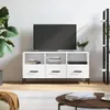vidaXL Szafka pod TV biała 102x36x50 cm materiał Podgląd zdjęcia produktu 2