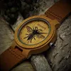 Holzwerk MY BEE Damen & Herren Holz Uhr mit Leder Armband & Produktbild-Vorschau 4