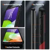 Collage of images showing a phone case for a Samsung Galaxy A52S A52 5G/4G, highlighting its features like unobstructed sound, perfect fit, and precise cutouts. Produktbild-Vorschau