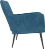 vidaXL Sessel Blau 62x79x79 cm Samt Produktbild-Vorschau 5