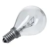 A close-up shot of a clear incandescent light bulb with a silver screw base, isolated on a white background. Produktbild-Vorschau