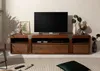 MASSIVMOEBEL24 TV-Board Mango 220x48x55 braun lackiert Produktbild-Vorschau 2