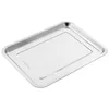 A silver metal tray on a white background. Podgląd zdjęcia produktu