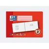 A red notebook with a grid pattern on the open pages. Voir les images du produit