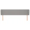 vidaXL Kopfteil mit Ohren Hellgrau 183x23x78/88 cm Stoff Produktbild-Vorschau 3