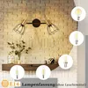 ZMH 2 Flammig Wandleuchten innen Wandlampe E14 Schwarz Produktbild-Vorschau 7