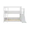 A white bunk bed with a slide and ladder, shown against a white background. Anteprima dell’immagine prodotto