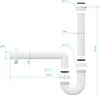 Siphon Aqua Bagno - Siphon à tube - Siphon pour lavabo - Voir les images du produit 4