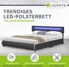 Juskys Polsterbett Sevilla 180 x 200 cm grau – Bettgestell Produktbild-Vorschau 2
