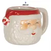 Clayre & Eef Tasse Weihnachtsmann 450 ml Weiß Rot Keramik Produktbild-Vorschau 2