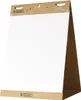 A white flip chart on a brown cardboard stand, presented against a white background. Voir les images du produit