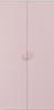 A closed pink wardrobe with two doors and a circular handle in the center. Produktbild-Vorschau
