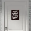 Der Kopf sagt Sport das Herz sagt Schoki Metallschild XL in Produktbild-Vorschau 6