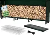 TTL GARDEN Kaminholzregal L 300x36x116cm Schwarz mit Produktbild-Vorschau 1