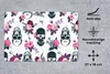MuchoWow® Mauspad Mousepad Teens - Totenkopf - Rose - Produktbild-Vorschau 3
