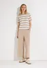 MORE & MORE Boxy Shirt with Stri 2214 powder beig 42 Produktbild-Vorschau 4