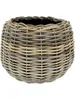 VAN DER LEEDEN DRYPOT® Rattan Tina Pflanzkübel Grau Ø 55 cm Produktbild-Vorschau 1