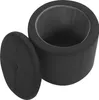 BELIANI Pouf Schwarz Kunstleder mit Deckel und praktischem Produktbild-Vorschau 6