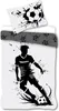 Bettwäsche Fußball Spieler Schwarz Weiß 135 x 200 cm, 100 % Produktbild-Vorschau 1