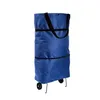 2in1 Einkaufstasche und Einkaufsroller Blau Klappbar Produktbild-Vorschau 1