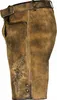 MADDOX Kurze Herren Lederhose "Mandlach" mit Gürtel | Camel Produktbild-Vorschau 5