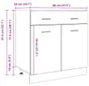 vidaXL Szafka z szufladami Lyon Artisan dąb 80x46x81,5 cm Podgląd zdjęcia produktu 8