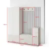 Garderoben-Set Ritmo version 7 – gefräste Kleiderschrank Produktbild-Vorschau 2