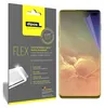 A product package for a screen protector for a Samsung Galaxy S10 Plus, with a phone displaying the screen protector applied. Produktbild-Vorschau