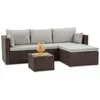BEAUTYSOFA | SEVILLA Polyrattan Gartenlounge Braun – Produktbild-Vorschau 10