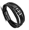 Schwarzes Lederarmband mit Stahlelementen, 21 cm Produktbild-Vorschau 6