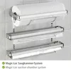 WENKO Wand Küchen Rollen Halter TRIO Papier Frischhalten Produktbild-Vorschau 3