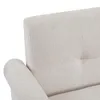 A close-up view of the textured fabric of a sofa's armrest and headrest. Anteprima dell’immagine prodotto