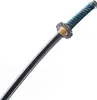 Samuraischwert Katana 103cm Hochmanganstahl scharf schwarz Produktbild-Vorschau 8