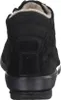 The back view of a black suede boot with a fur lining. Anteprima dell’immagine prodotto
