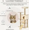 PawHut Kratzbaum Katzenbaum für Katzen Kletterbaum aus Holz Produktbild-Vorschau 12