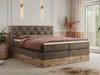 Boxspring kontinentální postel VENETO KING kombinace dřeva Náhled obrázku produktu 1