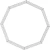 An 8-piece octagonal run enclosure made of galvanized iron, shown from a top-down perspective against a white background. Náhled obrázku produktu