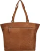 A brown leather tote bag is shown against a white background. Voir les images du produit