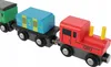 A close-up, studio shot of a toy train with multiple carriages. Produktbild-Vorschau