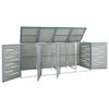 Box pour poubelles pour 4 tonnes 276,5x77,5x115,5 cm acier Voir les images du produit 3
