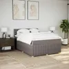 vidaXL Boxspringbett mit Matratze Taupe 160x200 cm Stoff Produktbild-Vorschau 3
