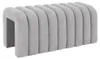 Sitzbank Sundo grau gepolstert 95x40x42 cm mit dekorativer Produktbild-Vorschau 1