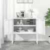 vidaXL Príborník biely 75x35x75 cm Oceľ Náhľad obrázku produktu 3