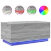 vidaXL Couchtisch mit LED-Leuchten Grau Sonoma 90x50x40 cm Produktbild-Vorschau 1